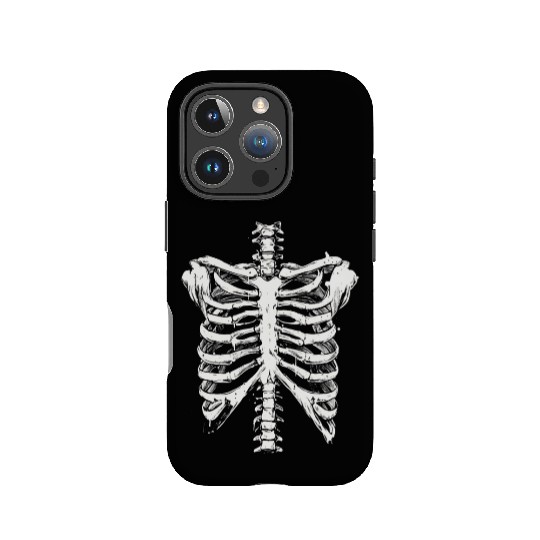 skeleton rib cage spooky halloween IPhone Cases