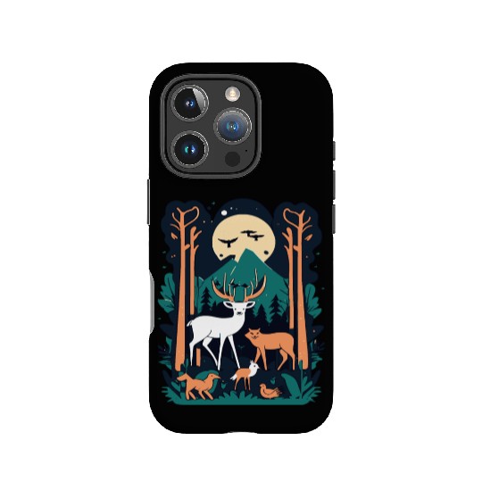 Enchanted Forest Wildlife Scene – Nature Adventure IPhone Cases