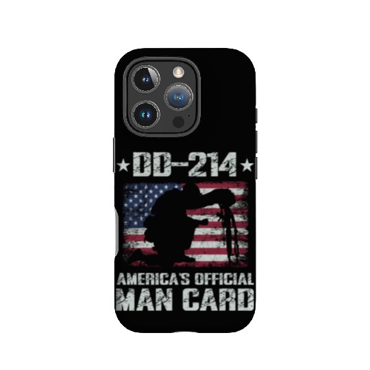 DD-214 America's Official Man Card Veteran Pride IPhone Cases