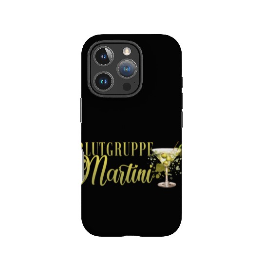 Blutgruppe Martini Cocktail Bartender IPhone Cases