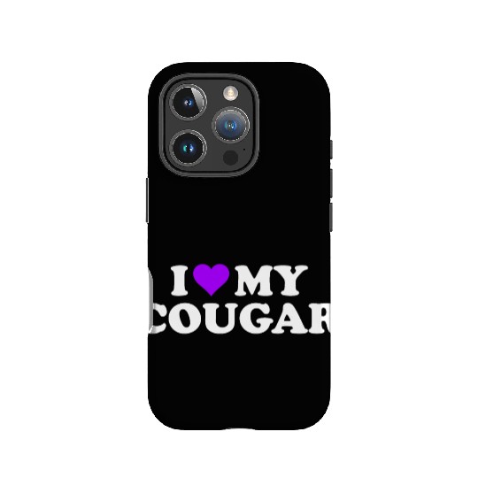 I Love Cougars Cougar Humor Valentine's Day 3BK4 IPhone Cases