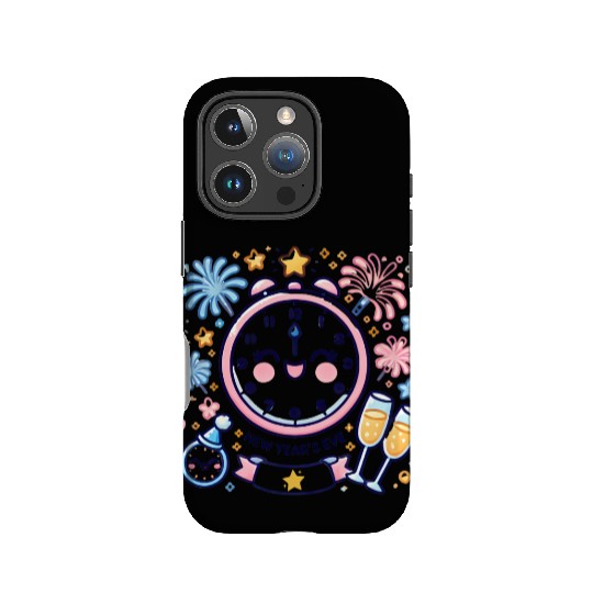 Celebrate New Year's Eve, Fun Clock and Fireworks IPhone Cases
