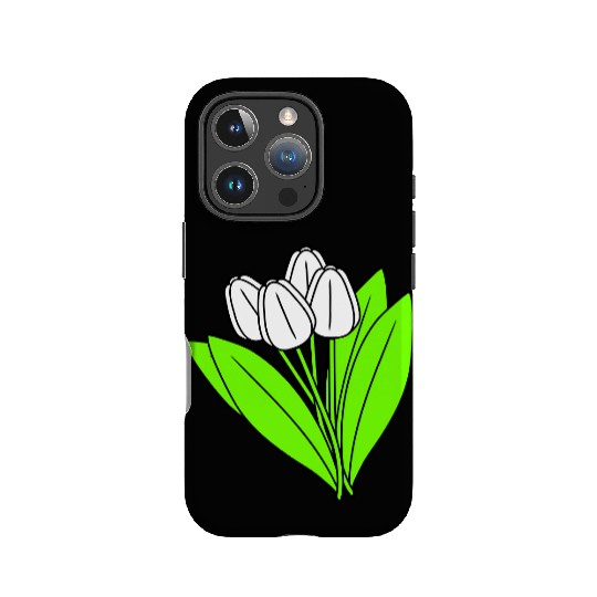 White Tulips Bouquet Spring Summer Beauty Flowers IPhone Cases