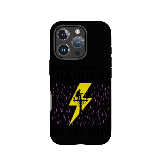 Lineman Duty Danger Brave Dedicated Hero IPhone Cases