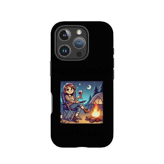 Happy camper slightly tipsy design IPhone Cases
