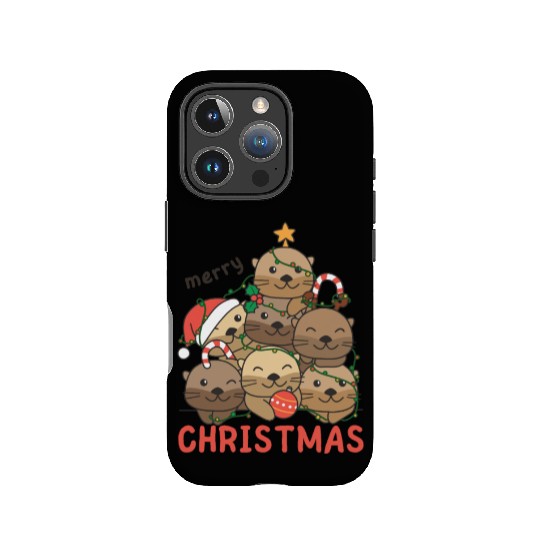 Otter Christmas Tree Merry Christmas IPhone Cases