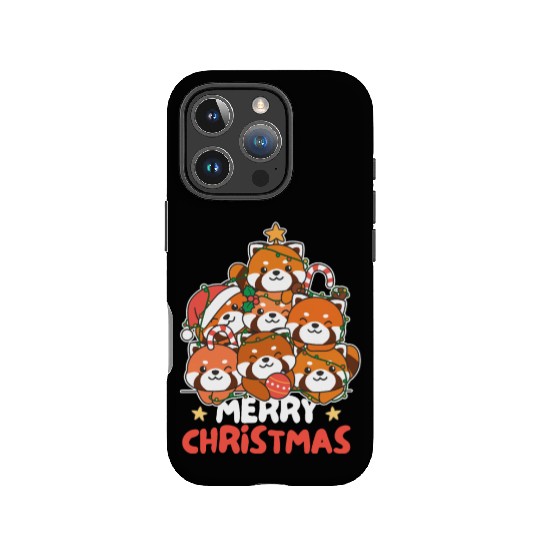 Red Panda Christmas Tree Merry Christmas IPhone Cases