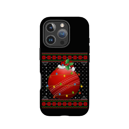 Cricket Player Christmas IPhone Cases