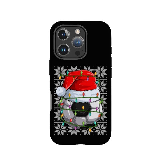 Soccer Football Christmas Lights IPhone Cases