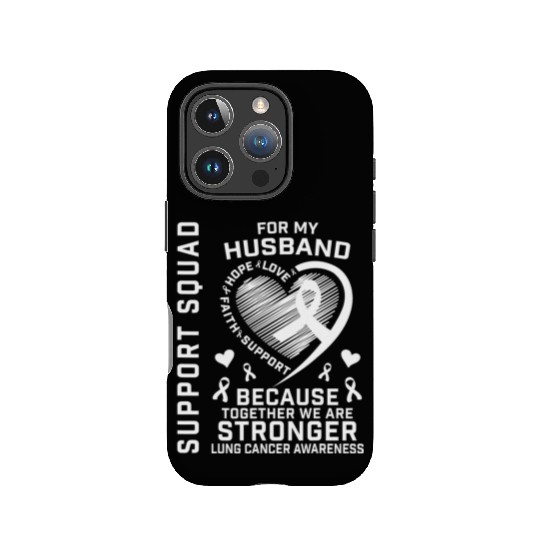 I Wear White Support Husband Lung Cancer Awareness IPhone Cases