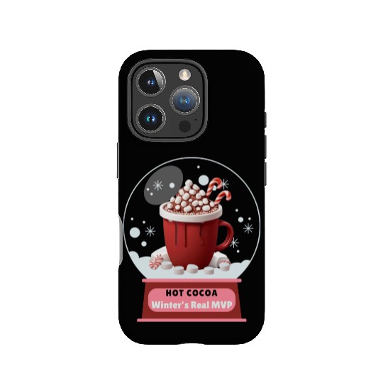 Hot Cocoa, Winter's Real MVP – Cozy Snow Globe IPhone Cases
