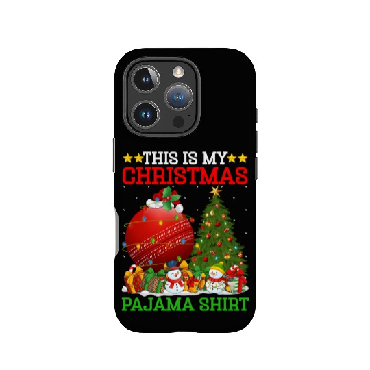 Cricket Ball Christmas Tree Lights IPhone Cases