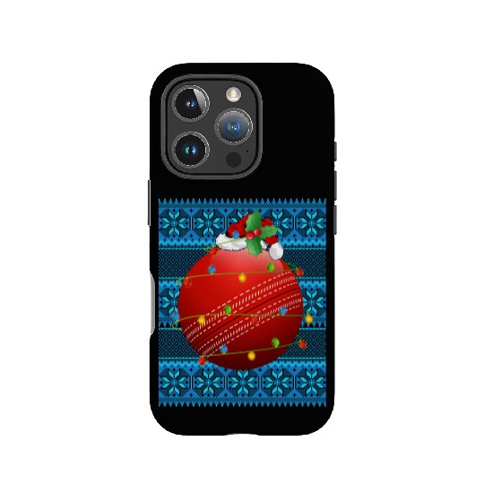 Cricket Ball Christmas Lights IPhone Cases