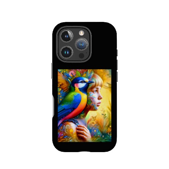 Bird is girl ai image  IPhone Cases