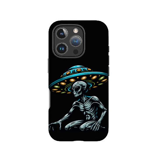 Grey Alien UFO IPhone Cases