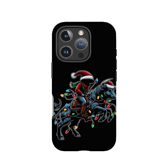 Rodeo Barrel Racer Barrel Racing Christmas Hat IPhone Cases