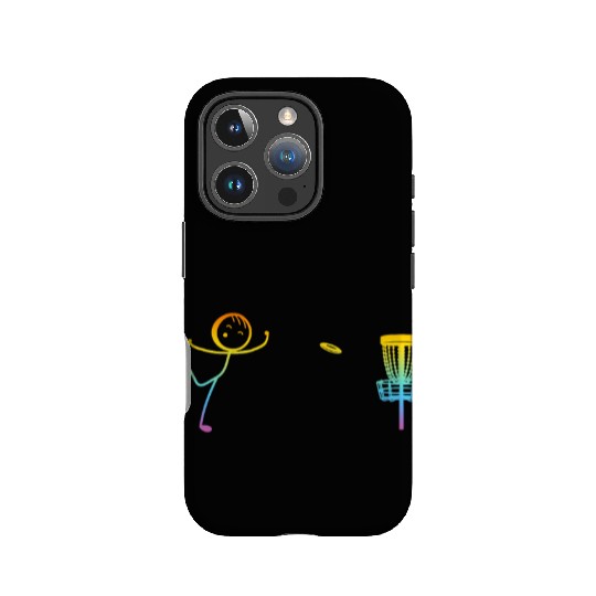 Disc Golfing Funny Disc Golf Stick Figure IPhone Cases