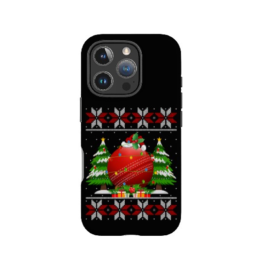 Cricket Ball Christmas IPhone Cases