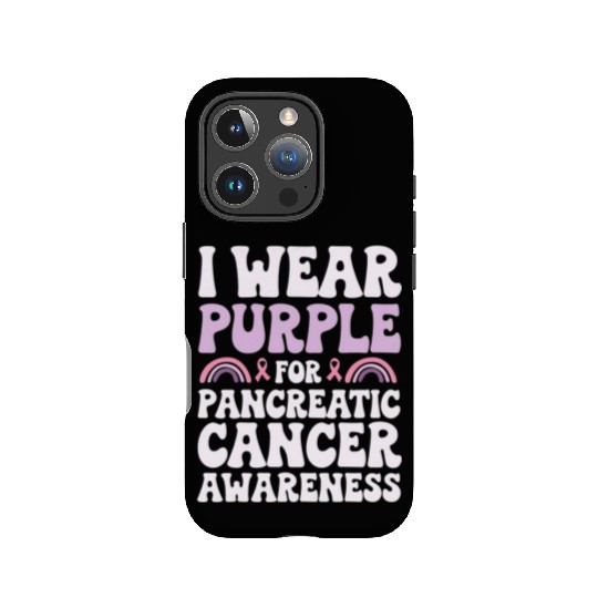 I Wear Purple For Pancreatic Cancer Awareness IPhone Cases