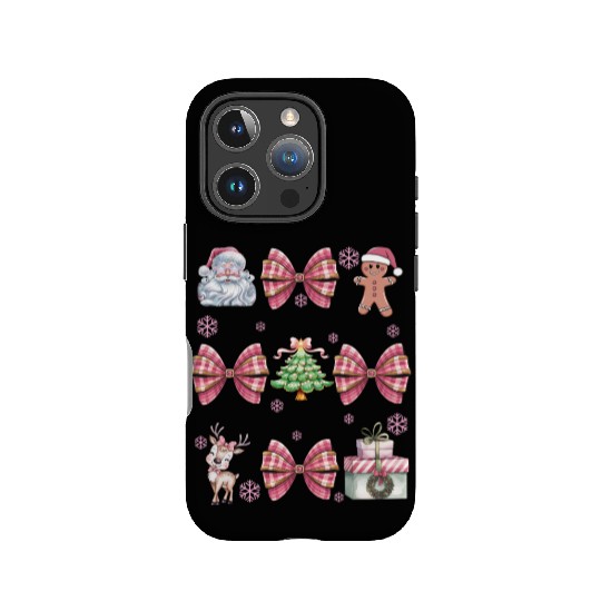 Merry Christmas, Christmas Coquette Bow IPhone Cases
