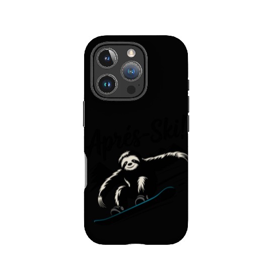 Sloth Funny Animal Snowboard Après-Ski IPhone Cases