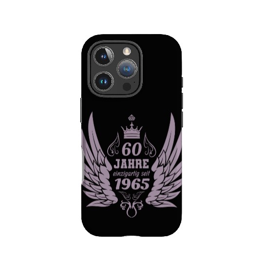 60 years unique since 1965 angel wings IPhone Cases