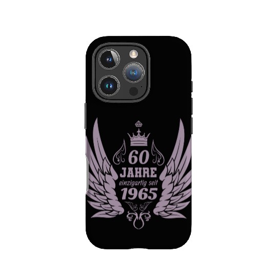 60 years unique since 1965 angel wings IPhone Cases