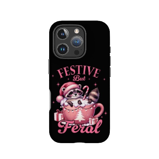 Festive But Feral, Merry Christmas IPhone Cases