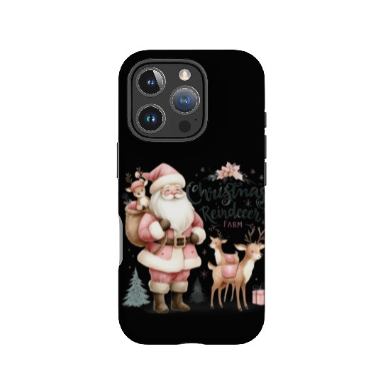 Christmas Reindeer Farm, Merry Christmas IPhone Cases