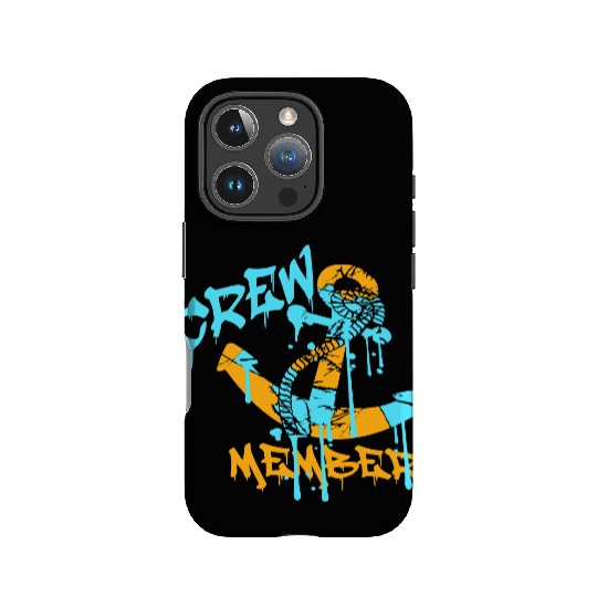 Sailing Crew Member Anchor Graffiti Spray Drops IPhone Cases