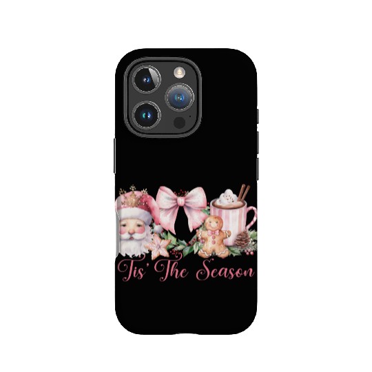 Pink Tis The Season Set Pink IPhone Cases
