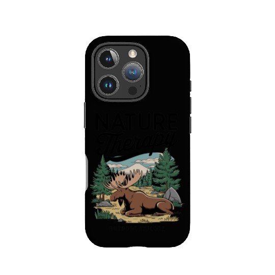 Moose in the Wild - Nature Therapy Graphic IPhone Cases