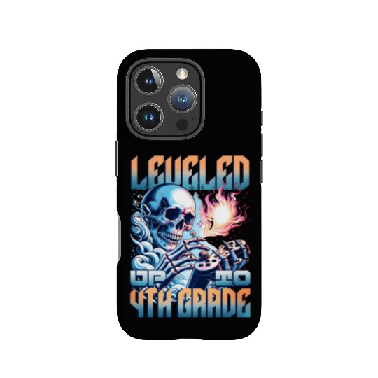 Levelled up to 4th grade, gamer society, school IPhone Cases