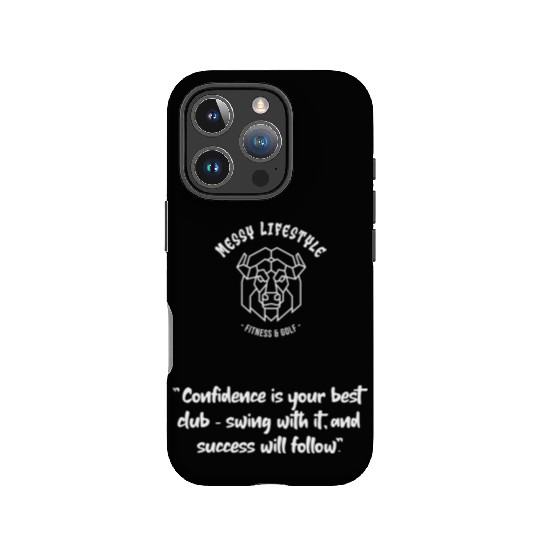 "Confidence is your best club" Golf Motivational IPhone Cases