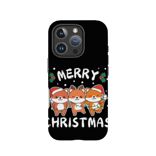 Merry Christmas Cute Fox Festive Lights Fox IPhone Cases