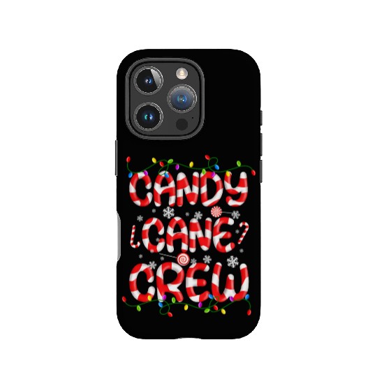Candy Cane Crew Christmas Lights Funny Xmas Party IPhone Cases