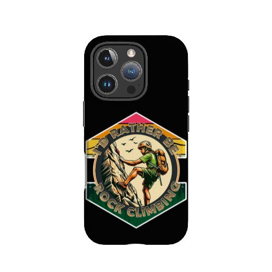 I'd rather be rock climbing IPhone Cases