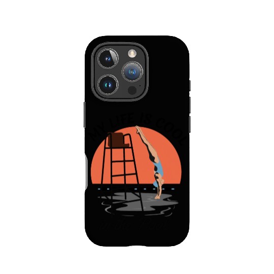 My Life is Cool in the Pool - Perfect Swim Design IPhone Cases
