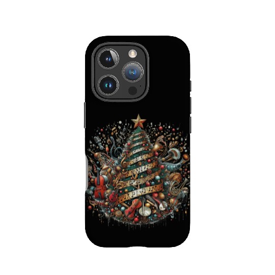 Vintage Musical Christmas Tree IPhone Cases