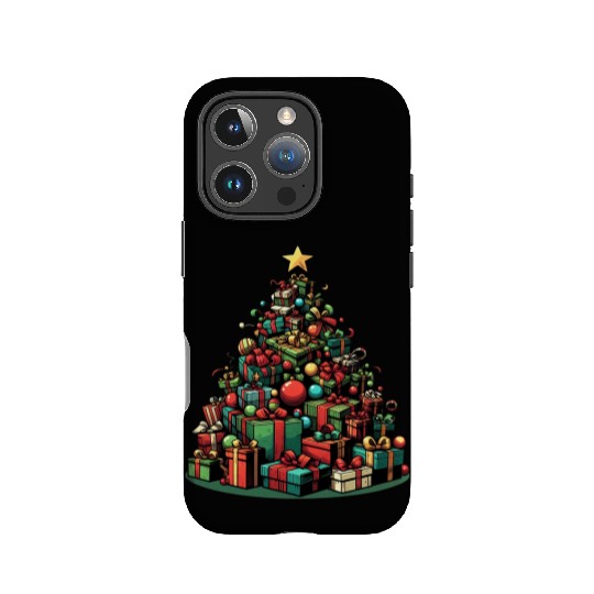 Quirky Christmas Tree of Holiday Presents IPhone Cases