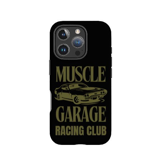 Muscle garage racing club IPhone Cases