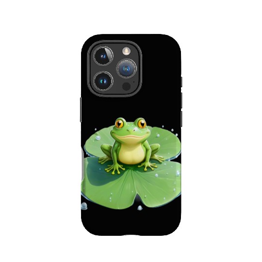 Cheerful Frog on Lily Pad IPhone Cases