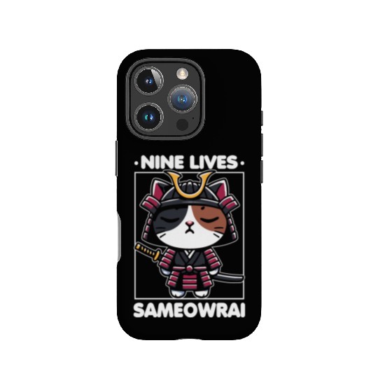 Nine Lives Sameowrai Cat Pun Samurai IPhone Cases