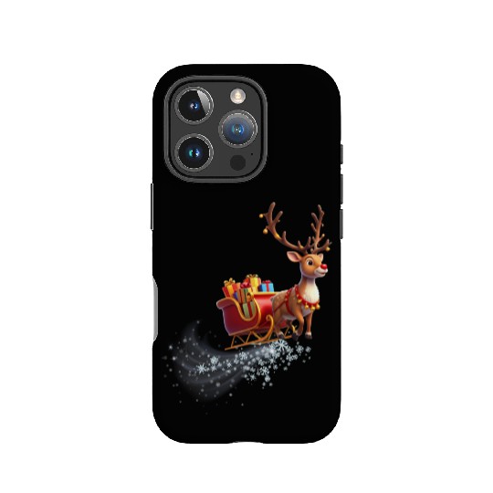 Flying Reindeer IPhone Cases