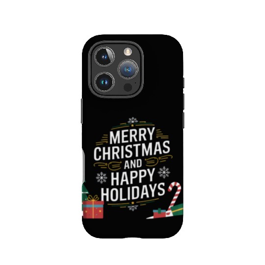 Merry Christmas and happy holiday IPhone Cases