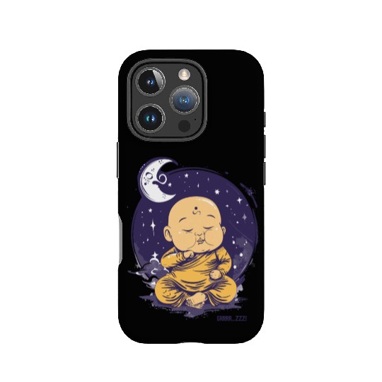 Sleepy Baby Buddha with Moon and Stars IPhone Cases