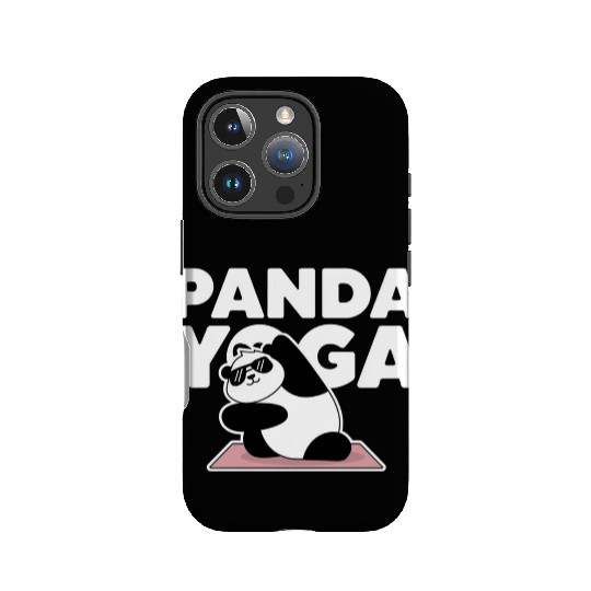 funny panda yoga IPhone Cases