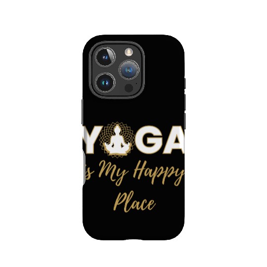 Yoga is my happy place. IPhone Cases