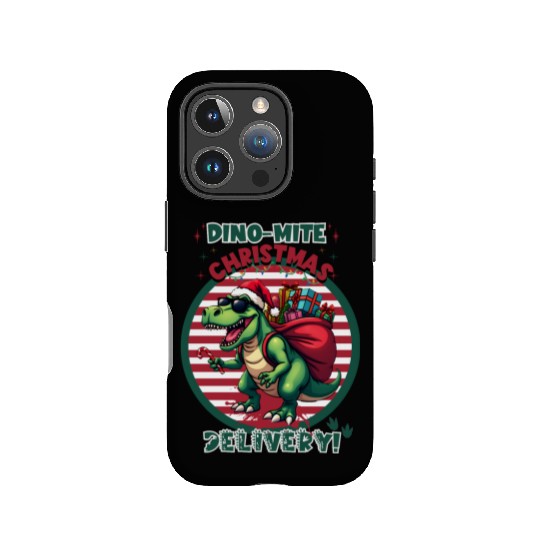 Festive Dino Delivery IPhone Cases