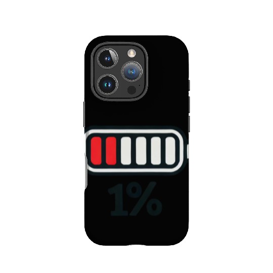 Low Battery Icon with 1% Charge IPhone Cases